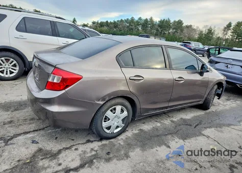 2012 Honda Civic Lx из США, поврежденный, VIN 2HGFB2F54CH603506